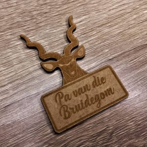 Wedding Badges Kudu Themed