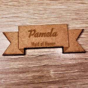 Wedding Badges in Banner Shape