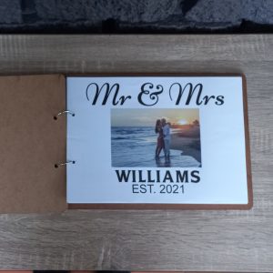 Alternative view of Guest Book with Engraving