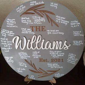 Alternative view of Guest Book with Leaves