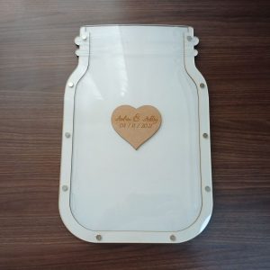 Jar with Drop In Hearts Guest Book