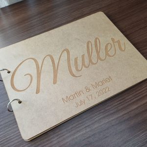Alternative view of Guest Book with Surname