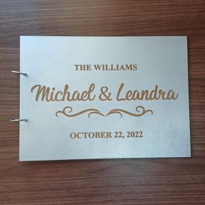 Guest Book with Swirl Line