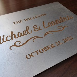Alternative view of Guest Book with Swirl Line