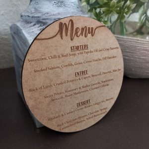 Alternative view of Table Menus with Round Shape