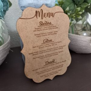 Alternative view of Table Menus with Elegant Engraving
