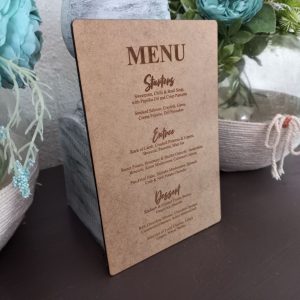Alternative view of Table Menus with Rectangle Shape