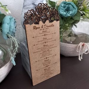 Alternative view of Table Menus with Roses