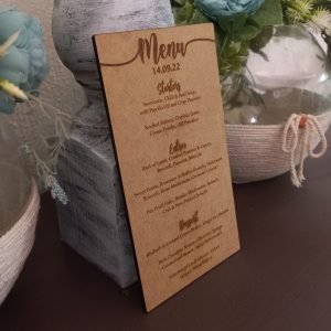 Alternative view of Table Menus with Engraving