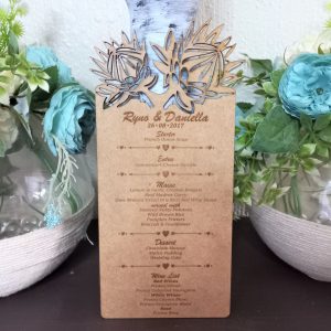 Table Menus with Protea Design