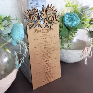 Alternative view of Table Menus with Protea Design