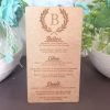 Table Menus with Initial Wreath Engraved