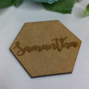 Place Cards with Wood Bark with Rings