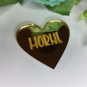 Place Cards with Name on Mirror Heart