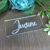 Place Cards with Name on Acrylic Rectangle