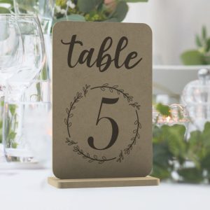 Table Numbers with Stand