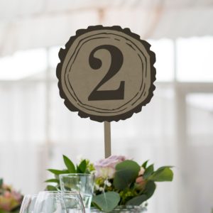 Table Numbers Rustic Bark
