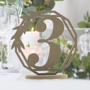 Table Numbers with Floral Frame